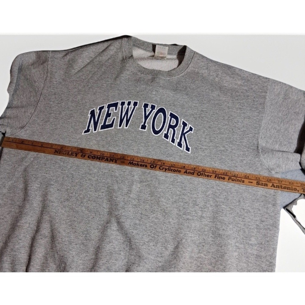 Fruit of the Loom Best New York Graphic Sweatshirt Men 2XL Gray Crewneck Vintage - Picture 4 of 6